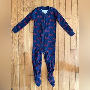 Hanna Andersson Navy and Red Kids Footie